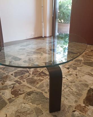 Tavolino da salotto in cristallo forma a goccia