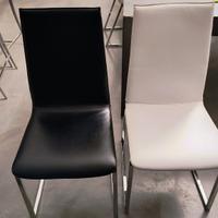 Sedie ecopelle bianche e nere