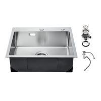 Lavello da Cucina 55 cm in Acciaio con Accessori