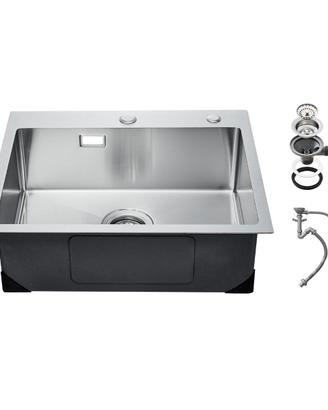 Lavello da Cucina 55 cm in Acciaio con Accessori