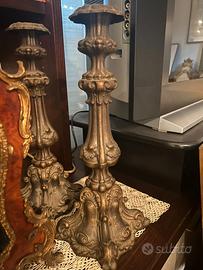 candelabri in metallo vintage da collezione