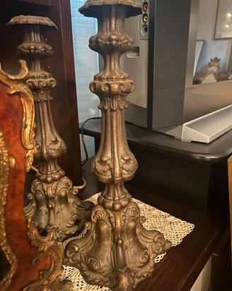 candelabri in metallo vintage da collezione