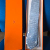 Cravatta Hermes azzurra