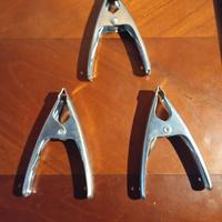 Set 3 morsetti a molla in metallo, lunghezza cm 10