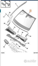 Parabrezza con vetro termico peugeot 208 (p21e)