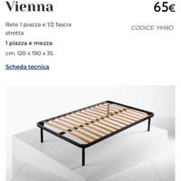 Materasso + rete una piazza e mezza