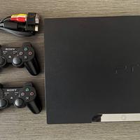 PS3 slim nera + 2 controller + cavo HDMI