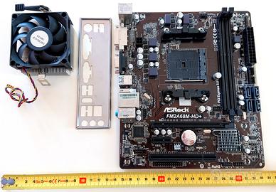 Scheda madre AsRock FM2A68M-HD+ AMD FM2+ dissipat.