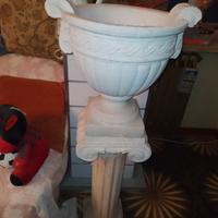 Capitello con vaso in gesso 25kg 1,20m complessivi