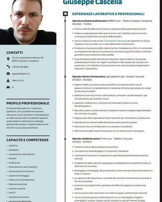 lavoro dal 1 settembre 