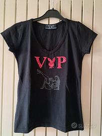 T-shirt ragazza VIP con micro paillettes 