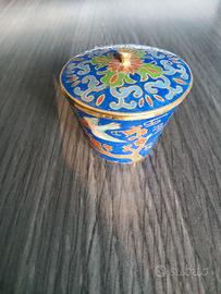 Vasetto ceramica cinese blu