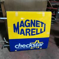 Insegna  Magneti Marelli bifacciale . Nuova