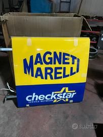 Insegna  Magneti Marelli bifacciale . Nuova