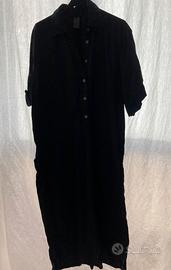 Vestito lungo nero in jeans della jeans les copain