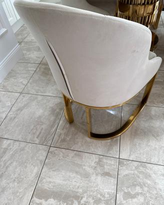 sedie moderne in camoscio