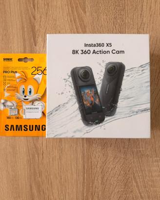 Insta 360 x5 + microsd 256gb