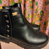 STIVALETTO BAMBINA IN VERA PELLE NERO NR 32