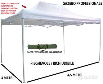 GAZEBO RICHIUDIBILE BIANCO 3X4,5 mt PIEGHEVOL