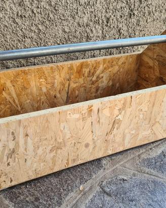 Cassetta porta attrezzi artigianale in legno XXL