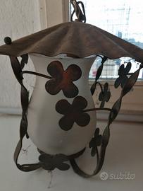 lampada da esterno in rame e vetro 
