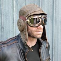 OCCHIALI VINTAGE MOTO CAFE RACER CUSTOM MARRONE