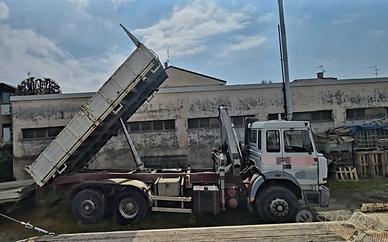 Iveco 240-26 rib.trilaterale 3assi+Gru+Rimorchio 