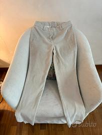 Pantalone velluto beige a costine