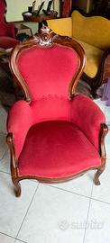 poltrona in stile "Luigi Filippo" anni 50