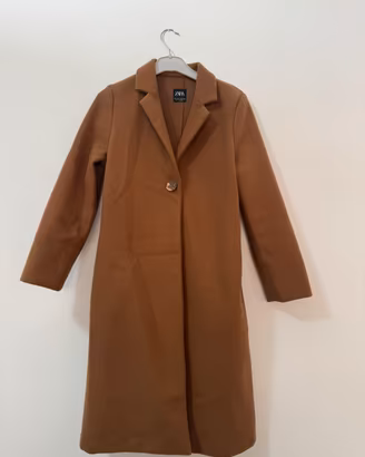 Cappotto Zara Modello Monopetto Cammello / Cuoio