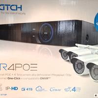 NUOVO Kit 4 telecamere POE + HD PROFESSIONALE