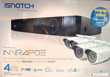 NUOVO Kit 4 telecamere POE + HD PROFESSIONALE