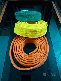 Cinture judo Arti marz.Verde Gialla Arancio 300cm
