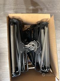 100 Stampelle/per pantaloni con antiscivolo