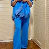 Set da cerimonia pantalone più top e scialle