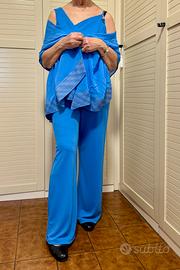 Set da cerimonia pantalone più top e scialle