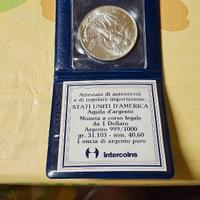 1 DOLLARO 1987 STATI UNITI 1 ONCIA ARGENTO