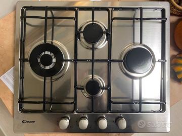 PIANO COTTURA CANDY A GAS 4 FUOCHI INOX