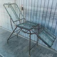 Lettino da SALA OPERATORIA primi 900 ferro e vetro