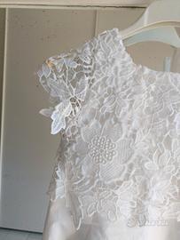 Abito Cotone e pizzo bambina  tg 6 anni