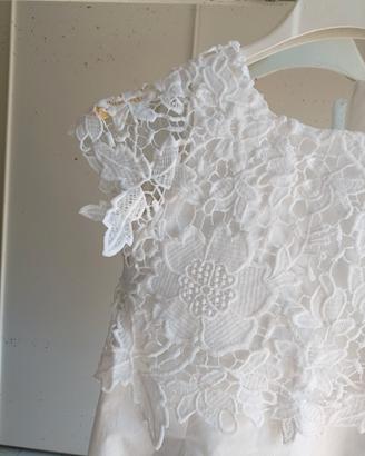 Abito Cotone e pizzo bambina  tg 6 anni
