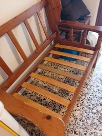 divano rustico due posti vero legno