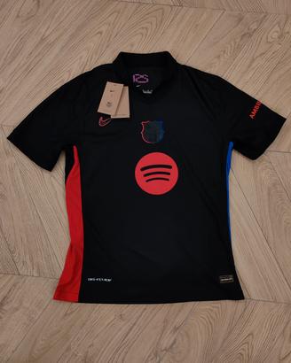 maglietta da calcio del Barcellona nera e rossa
