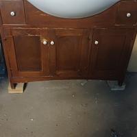 mobile con lavandino e specchio con applique 