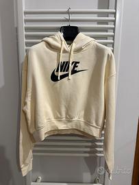 FELPA NIKE DONNA BEIGE  CON CAPPUCCIO TAGLIA S