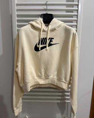 FELPA NIKE DONNA BEIGE  CON CAPPUCCIO TAGLIA S