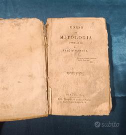 LIBRO ANTICO 1824 CORSO DI MITOLOGIA BIAGIO GAMBOA