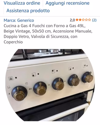 cucina a gas con forno a gas vintage beige
