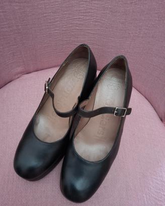 Décolleté Wonders in pelle n. 38 con cinturino