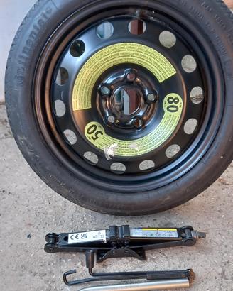 ruotino 125/70 r16 vw audi crick e chiave
